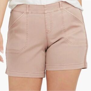Spanx XSmall Shorts Stretch Twill 6” Shorts in Mauve pockets NWT